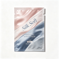Boîte cadeau à trois soudures latérales assortie à un sachet en aluminium à trois soudures latérales, motif délicat personnalisé pour kits d'essai de soins du visage haut de gamme