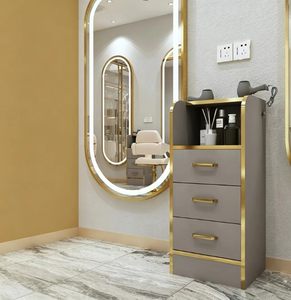 Hair salon <b>tool</b> cabinet - Special floor-standing hair-cutting styling and coloring storage rack and workbench for hair salons - Product Image 4