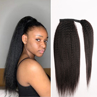 Queue de cheval en cheveux humains brésiliens Remy 10A Body Wave, cuticules alignées, 100 % naturels, pour femmes noires – Vente en gros