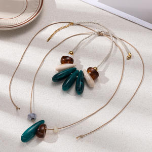 Роскошный Высококачественный Универсальный нишевый длинный свитер цепочка Ожерелье Европейский Американский дизайн бисером кулон Мода - Product Image 1