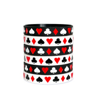 Bracelet promotionnel personnalisé en silicone 100 % étanche, style poker, imprimé par sublimation, accessoires hip-hop, bracelet de poignet coloré