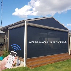 Usine personnalisée rool télécommande motorisé aveugle automatique extérieur noir PVC moteur électrique <span class=keywords><strong>rideaux</strong></span> <span class=keywords><strong>de</strong></span> fenêtre occultants - Product Image 2