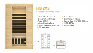 Moderna Sauna in legno per <span class=keywords><strong>3</strong></span> persone utilizzando Sauna moderna a infrarossi - Product Image 3