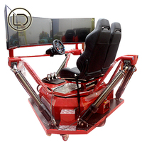 LeaderDream Amusement Emocionante coche de 3 pantallas 6DOF Factory VR plataforma de movimiento simulador de vuelo virtual Video Arcade Game Machine