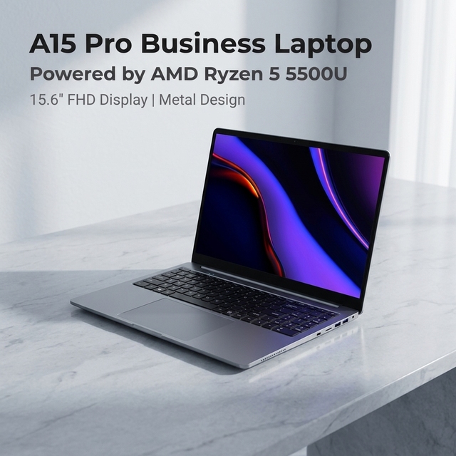 Yifang Factory's A15pro with a 15.6-inch Screen AMD Ryzen 5 5500U Processor and Fingerprint Recognition. It Is a Business Laptop