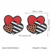 Perles en silicone écologiques sans BPA de qualité alimentaire pour la fabrication de bijoux, jouets, colliers de dentition et sucettes souples faits main pour la Saint-Valentin