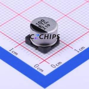 EEETG1E101UP SMD Aluminum Electrolytic <b>Capacitor</b> SMD,D8xL6.2mm 100uF 20% 25V 100mA-100kHz - Product Image 1