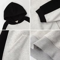 Haute qualité 100% coton 420 grammes unisexe sweat à capuche surdimensionné français éponge sweat imprimé réfléchissant Streetwear français hiver