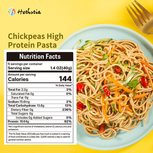 Pâtes Protéinées Faible en Calories et Sans Sucre, Faciles à Préparer, Faible IG, Adaptées au Régime Céto, à Base <span class=keywords><strong>de</strong></span> <span class=keywords><strong>Pois</strong></span> Chiches, Riches en Protéines, en Boîte - Product Image 6
