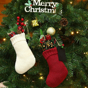 Calcetín de Navidad, regalo de Navidad, bolsa de dulces de lana tejida, bolsa de regalo de Navidad para el hogar, calcetín de Navidad, decoración de árbol de Navidad, Año Nuevo 2024 - Product Image 2