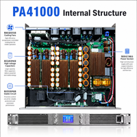 Amplificateur numérique haute puissance 4 canaux 1000W avec écran d'affichage, amplificateur DJ professionnel, système de haut-parleurs pour subwoofers, métal