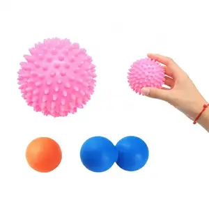 SANFAN رخيصة عالية الجودة الملونة صديقة للبيئة PVC كرة تدليك شائكة الفول السوداني القنفذ الكرة TPE Fascial الكرة المصنع