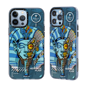 Rockrock — étui de protection sans fil, pour iPhone 13, séries Punk, Style roi tu, Impression populaire, charge sans fil - Product Image 1