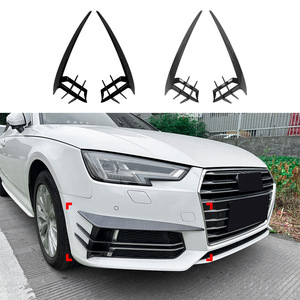 Audi A4 B9 Sline 2017-19 Front Air Intake Grille Spoiler Piano Black Carbon Fiber Texture ABS Retrofit Upgrade - Product Image 5