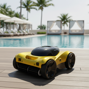 Addotron Nettoyeur automatique de ligne d'eau <span class=keywords><strong>sans</strong></span> <span class=keywords><strong>fil</strong></span> rechargeable, <span class=keywords><strong>robot</strong></span> nettoyeur de <span class=keywords><strong>piscine</strong></span> automatique <span class=keywords><strong>pour</strong></span> les murs, la ligne d'eau et le <span class=keywords><strong>sol</strong></span> - Product Image 2