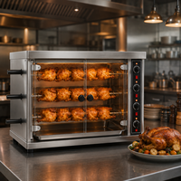 Rôtissoire à poulet à trois broches robuste pour shawarma et kebab, destinée aux fournisseurs d'équipements de cuisine pour la restauration de cuisine orientale