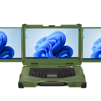 Venta al por Mayor de Computadora Portátil Industrial Resistente de 15.6 Pulgadas, Color Verde Militar, Notebook PC