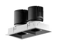 Plafonnier LED COB UGR17 encastré profond anti-éblouissement 12W, en aluminium, à intensité variable, pour hôtel, bureau, éclairage commercial