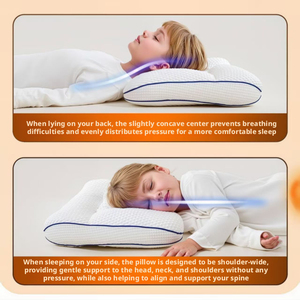 Almohada Cervical Rectangular para Bebés y Niños, Relleno de Algodón Perlado Lyocell/Fibra de Ajenjo, Diseño Multifuncional para Niños de 1 a 4 Años - Product Image 3