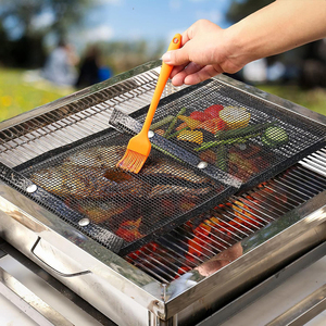Filet de barbecue écologique lavable et résistant à la chaleur, sac de cuisson antiadhésif en PTFE pour grils à gaz, charbon de bois, <span class=keywords><strong>électrique</strong></span>s et fours - Product Image 4
