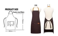 Meilleur tablier de jardin en toile avec poches, respirant, personnalisé, imperméable et résistant à l'huile, tablier de cuisine confortable en toile