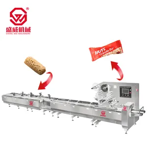 Shengwei Machinery Automatic Tidying Feeding Mozzarella Cheese Sticks Chicken Nugget Chocolate Coin Candied Oats Packing Machine