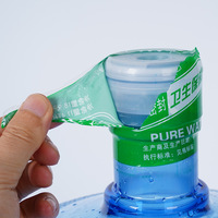 Étiquettes autocollantes en plastique de qualité alimentaire, inviolables, faciles à déchirer, impression de logo personnalisée, film rétractable pour baril de boisson de 5 gallons