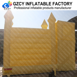 Château gonflable jaune avec piscine, design populaire pour enfants, en PVC, pour usage commercial, facile à installer - Product Image 5