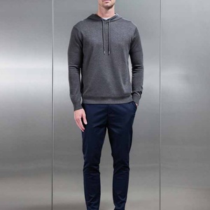 Sudadera con Capucha de Punto Texturizado Térmico para Hombre, Sudadera de Felpa Francesa, Sudadera con Capucha y Hombros Caídos para Hombre - Product Image 2