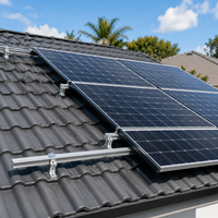Système de montage solaire pour toiture en tuiles en aluminium anodisé et acier inoxydable, installation facile, avec réglage d'inclinaison de 0 à 30 degrés