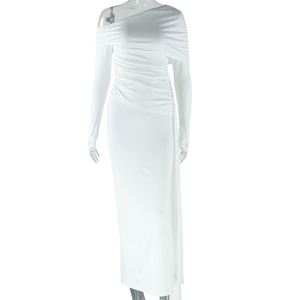 Dropshipping bianco <span class=keywords><strong>elegante</strong></span> <span class=keywords><strong>abbigliamento</strong></span> donna irregolare abiti a maniche lunghe <span class=keywords><strong>abbigliamento</strong></span> Casual donna - Product Image 4