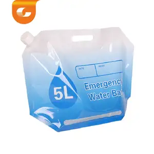 사용자 정의 인쇄 5l 액체 마시는 주둥이 파우치 스탠드 업 캠핑 물 플라스틱 포장 가방