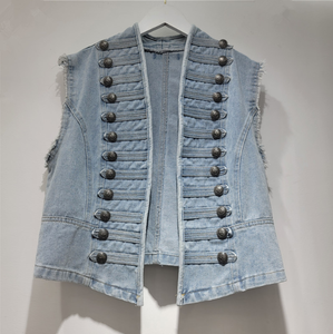 <span class=keywords><strong>Chaleco</strong></span> <span class=keywords><strong>vaquero</strong></span> sin mangas con cuello en V ajustado, estilo punk industrial, para <span class=keywords><strong>mujer</strong></span>, tendencia de verano 2026, nueva colección - Product Image 4