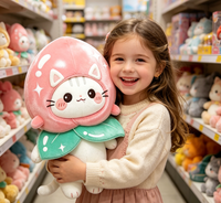 Nouveauté Peluche Cochon Pêche Super Douce Anti-Stress Jouet Dessin Animé OEM ODM Poupée Chat Personnalisée pour Souvenir Commandes en Gros Cadeaux