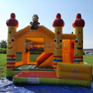 บ้านลมเป่าลมรูปลิงพร้อมสไลเดอร์สำหรับเด็ก - Product Image 6