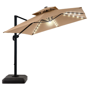 Sombrilla Moderna Cuadrada Uplion, Lujosa, Duradera, Impermeable, Resistente al Viento, Sombrilla para Piscina, Jardín, <span class=keywords><strong>Patio</strong></span>, con Luz LED Solar - Product Image 6