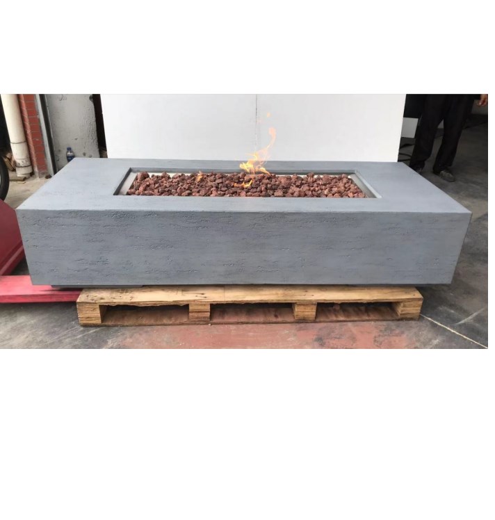 outdoor furniture garden set natural gas propane fire pit table grey firepit table