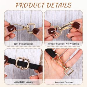 Kit de crochets pivotants PCS avec boucles coulissantes Tri-Glide, fermoirs pivotants et anneaux en D pour la fabrication de sacs à main, quincaillerie dorée pour sacs - Product Image 5