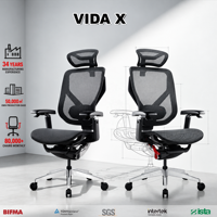 Chaise de bureau ergonomique en maille, 15 positions d'inclinaison, accoudoirs à commande filaire 5D, siège coulissant, anti-bruit, testée BIFMA, directement de l'usine