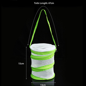 Foldable Wire Mesh Cage Round Green <b>Plastic</b> <b>Frame</b> For Butterfly Cicada Larvae Breeding Small Size Pet Reptile Habitat - Product Image 4