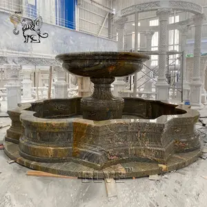 BLVE all'aperto Morden giardino decorativo stile europeo grande antico intaglio pietra naturale fontane di acqua fontana di marmo