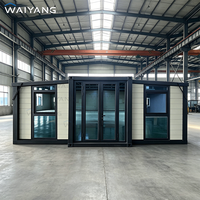 Maison pliable en conteneur extensible 20 pieds 40 pieds, villa préfabriquée, maison mobile préfabriquée 2 ou 3 chambres