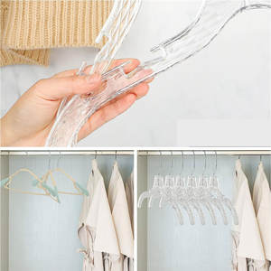 Nouvelle arrivée cintres en plastique transparent antidérapant cintres durables en cristal coupe robuste cintres pour vêtements - Product Image 5