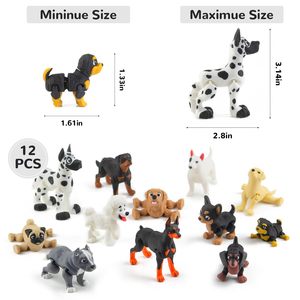 Set de 12 Modelos de Perros 3D Vashine, Juguetes Educativos Creativos y Divertidos para Niños, Perros Flexibles Impresos en 3D, Decoración para el Hogar, Juguetes para Niños - Product Image 6