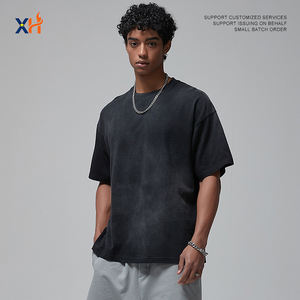 Camiseta Deportiva de Algodón para Hombre y Mujer, Cuello Redondo, Corte Regular, Transpirable, Estilo Vintage, con Logotipo Personalizado, Color Lavado de 240g - Product Image 2