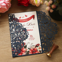 Cartes d'invitation de mariage personnalisées de luxe de haute qualité, découpe au laser, carte de vœux, carte cadeau de remerciement