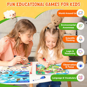 Joycat Livre d'activités réutilisable Jeux éducatifs pour enfants de 2 ans et plus Matériel pédagogique préscolaire pour la recherche et l'<span class=keywords><strong>apprentissage</strong></span> - Product Image 3