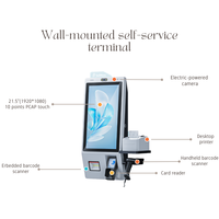 Machine de commande en libre-service murale de 21.5 pouces, kiosque de terminal de paiement de point de vente de supermarché de restaurant