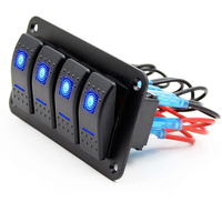 Panneau de commutation à 4 boutons pour voiture avec éclairage LED