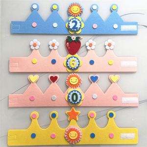 Coronas de Fieltro Reutilizables Ecológicas Personalizadas para Cumpleaños, Ajustables, con Números del 0 al 9, para Fotos de Bebés, con Logotipo Personalizado, Artículos para Fiestas - Product Image 6